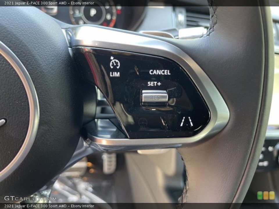 Ebony Interior Steering Wheel for the 2021 Jaguar E-PACE 300 Sport AWD #141512068