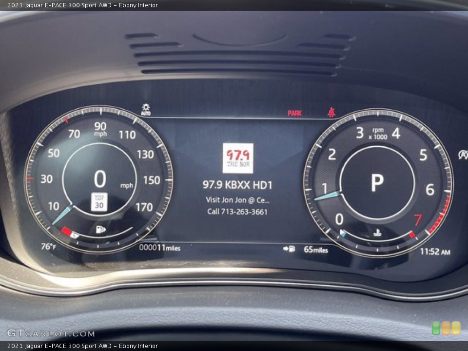 Ebony Interior Gauges for the 2021 Jaguar E-PACE 300 Sport AWD #141512080