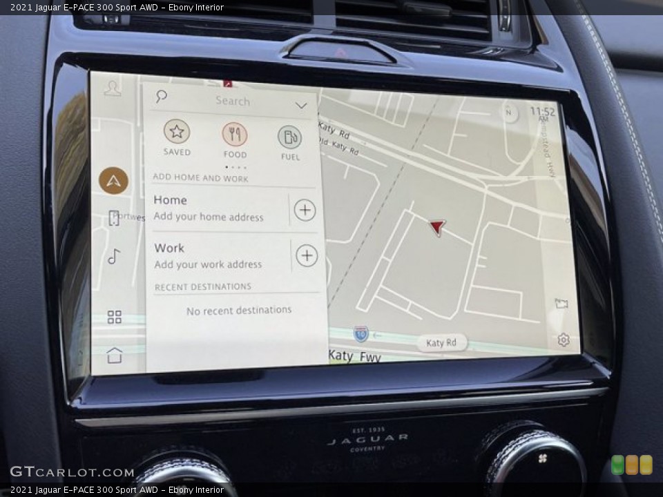 Ebony Interior Navigation for the 2021 Jaguar E-PACE 300 Sport AWD #141512095