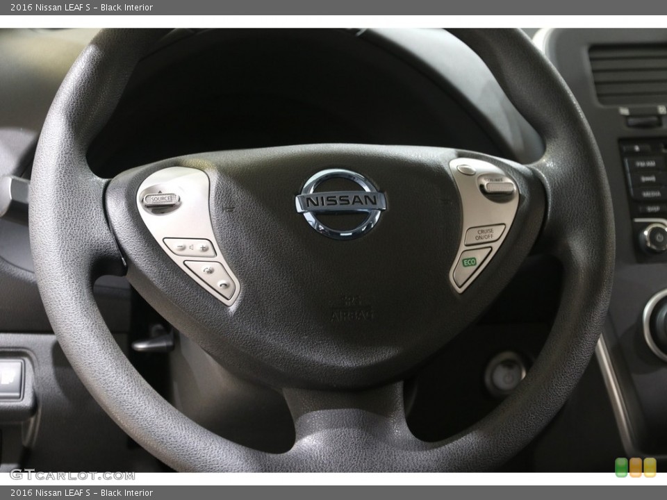 Black Interior Steering Wheel for the 2016 Nissan LEAF S #141514744