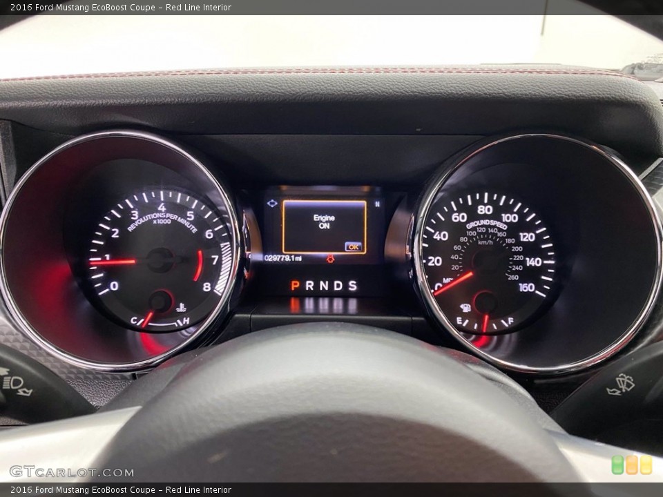 Red Line Interior Gauges for the 2016 Ford Mustang EcoBoost Coupe #141516439