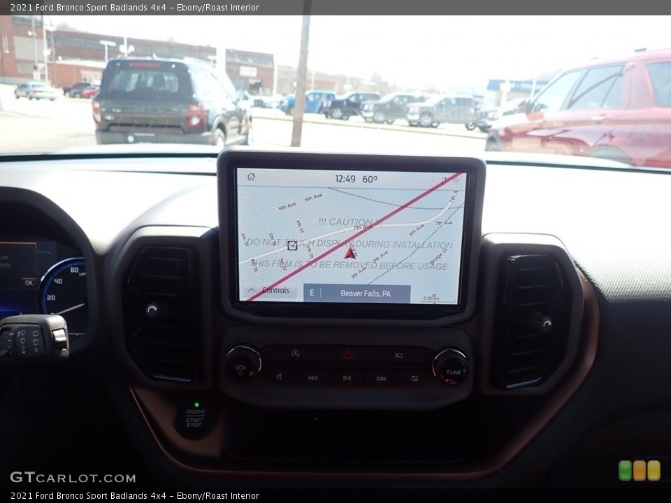 Ebony/Roast Interior Navigation for the 2021 Ford Bronco Sport Badlands 4x4 #141519943