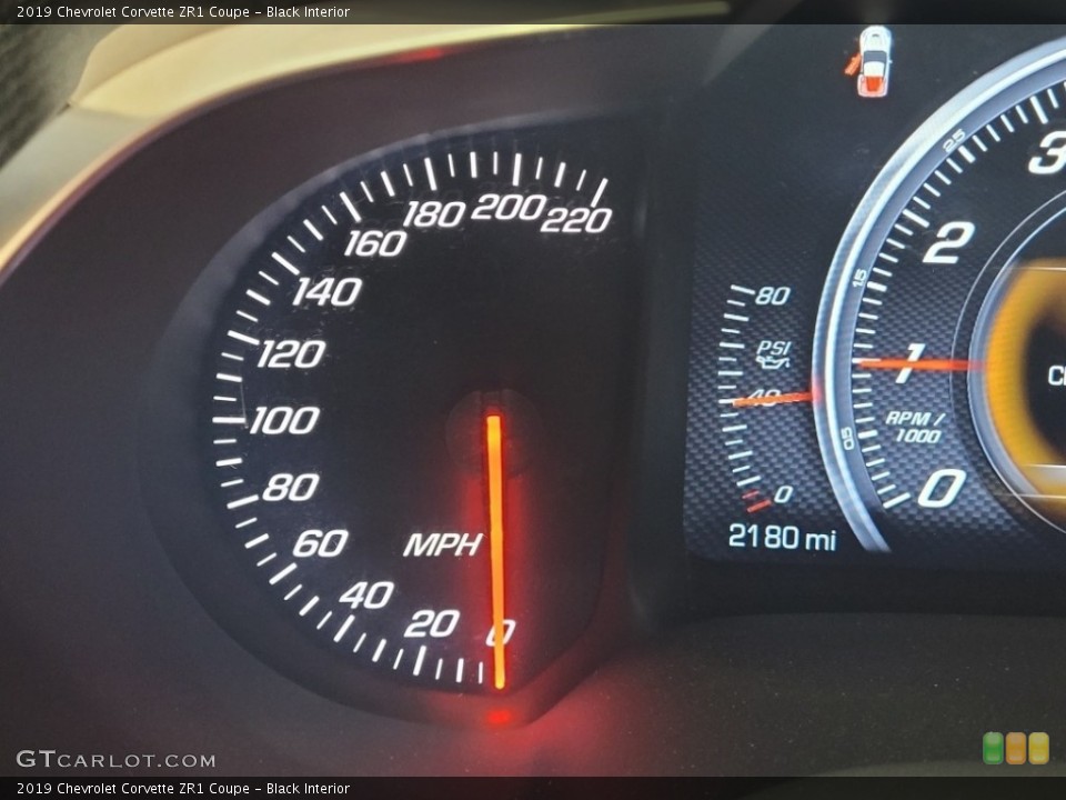 Black Interior Gauges for the 2019 Chevrolet Corvette ZR1 Coupe #141520294