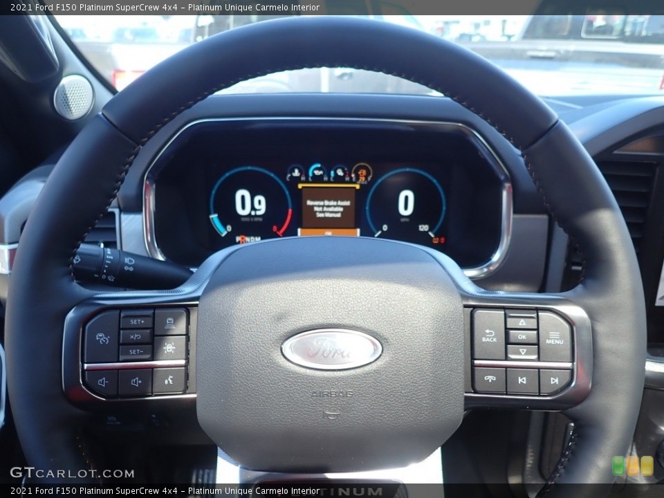 Platinum Unique Carmelo Interior Steering Wheel for the 2021 Ford F150 Platinum SuperCrew 4x4 #141520443