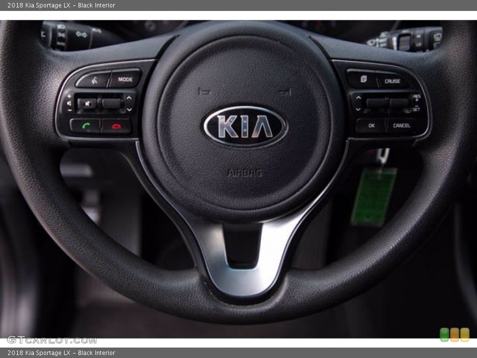Black Interior Steering Wheel for the 2018 Kia Sportage LX #141522151
