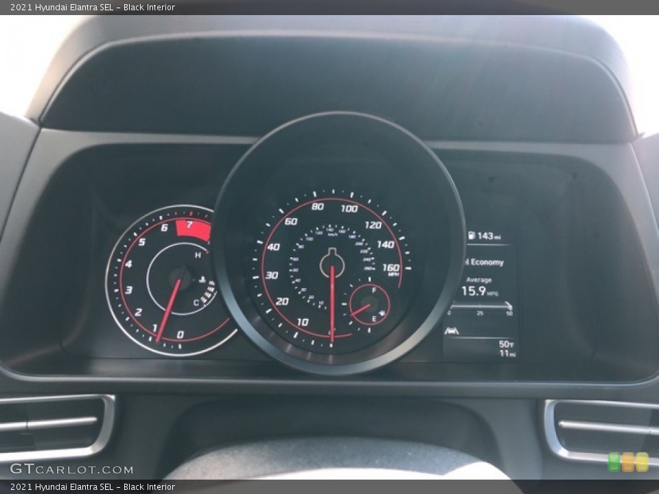 Black Interior Gauges for the 2021 Hyundai Elantra SEL #141524170
