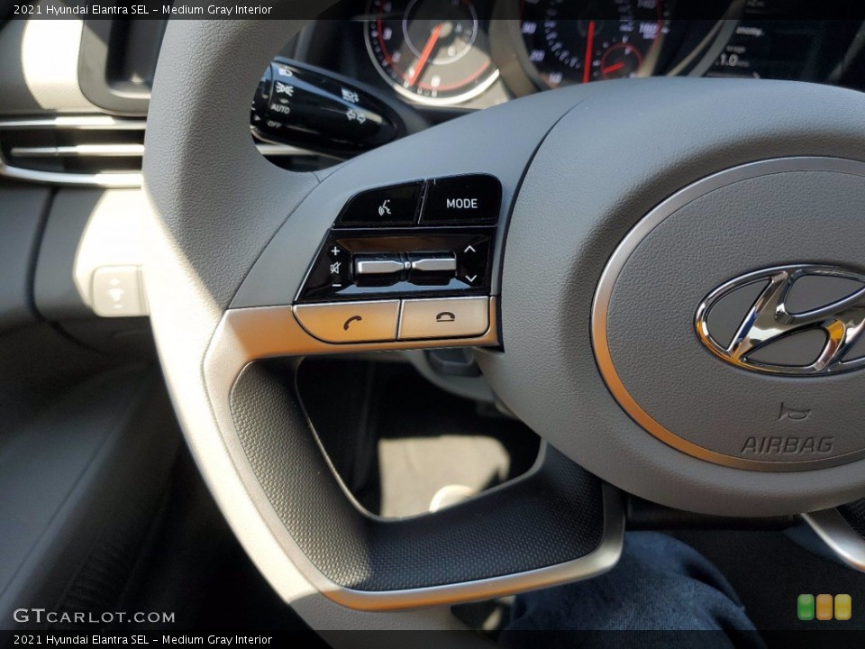Medium Gray Interior Steering Wheel for the 2021 Hyundai Elantra SEL #141524731