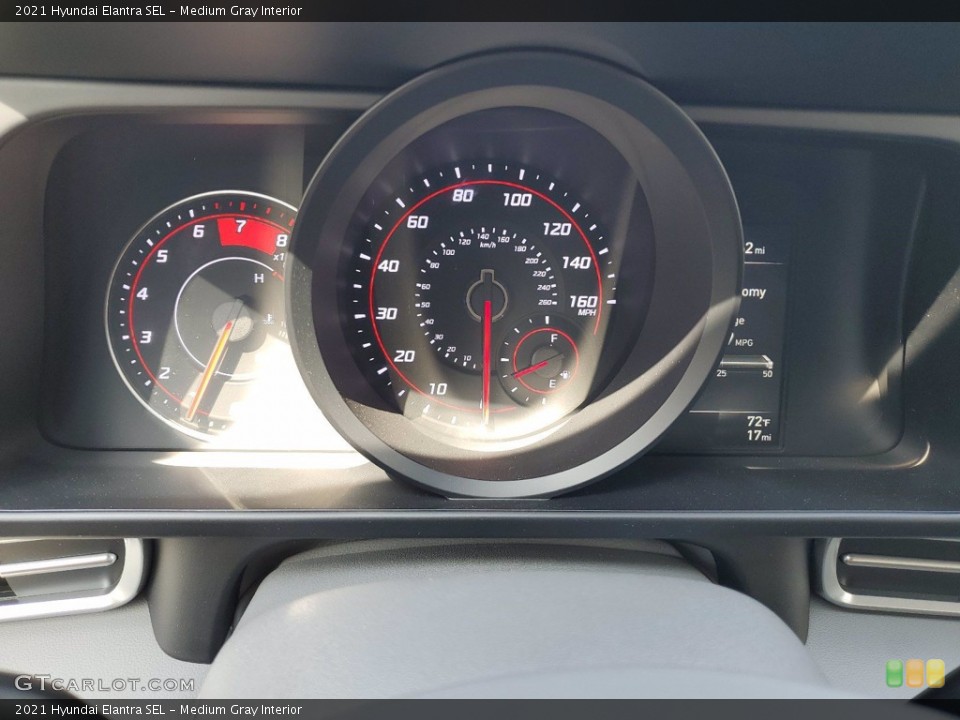 Medium Gray Interior Gauges for the 2021 Hyundai Elantra SEL #141524737