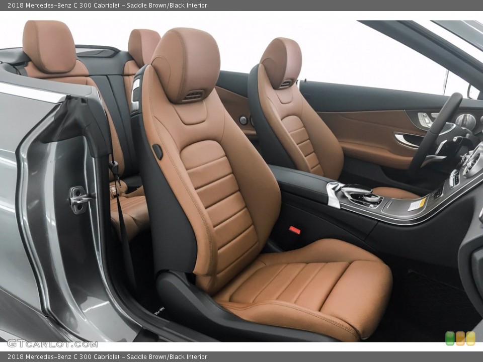 Saddle Brown/Black Interior Front Seat for the 2018 Mercedes-Benz C 300 Cabriolet #141527789