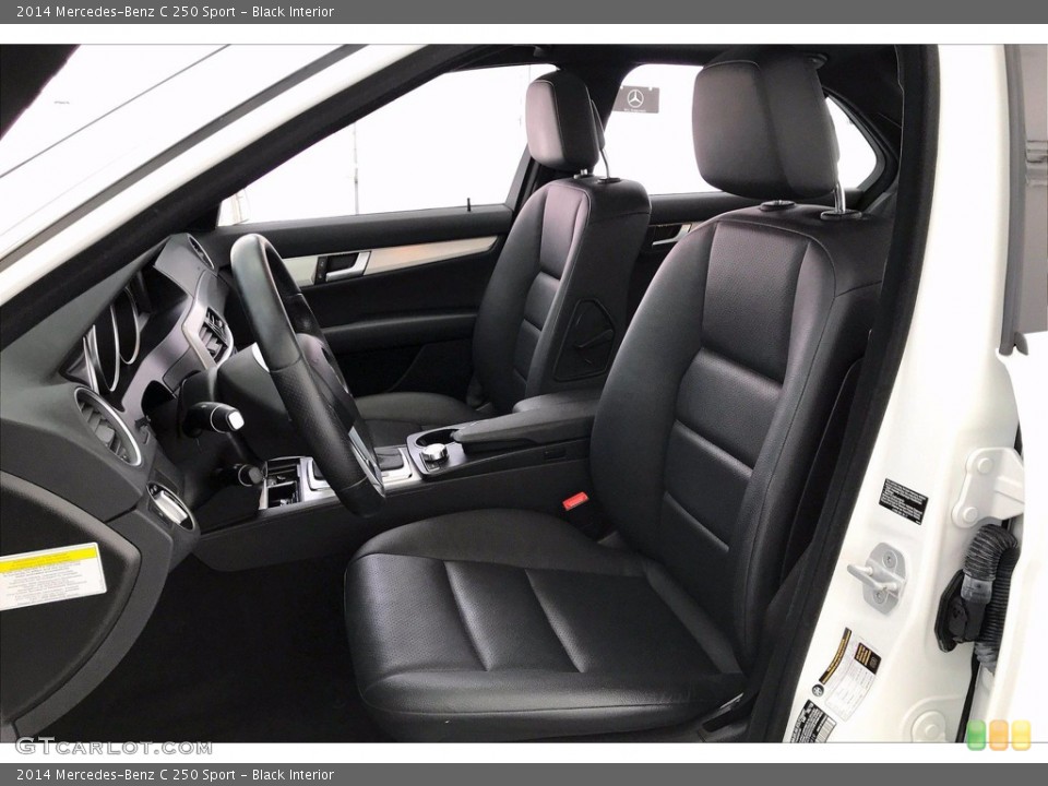 Black Interior Front Seat for the 2014 Mercedes-Benz C 250 Sport #141528515