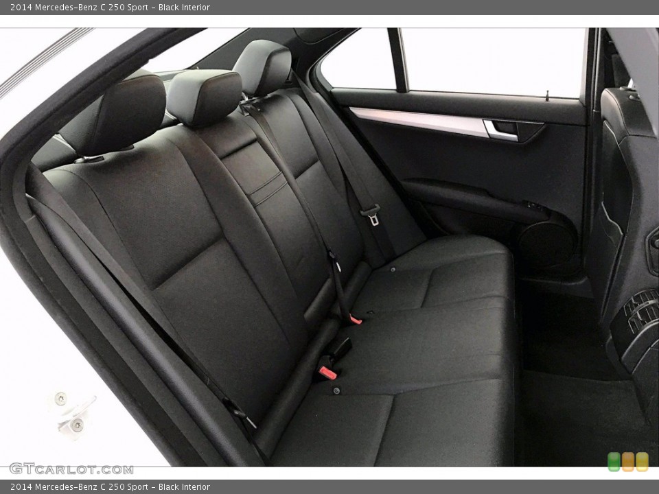 Black Interior Rear Seat for the 2014 Mercedes-Benz C 250 Sport #141528542