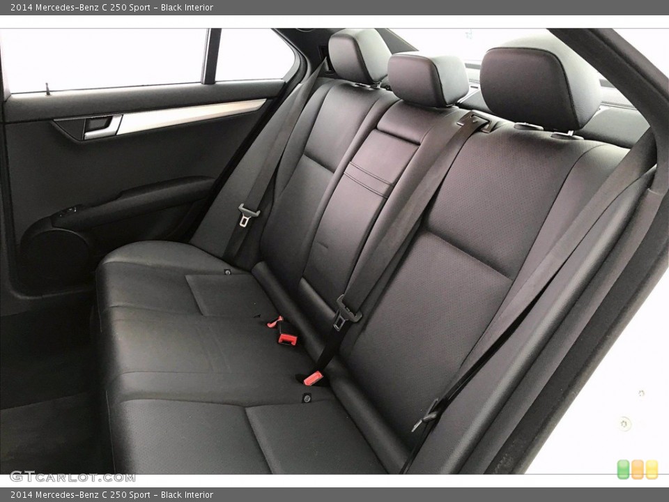 Black Interior Rear Seat for the 2014 Mercedes-Benz C 250 Sport #141528568