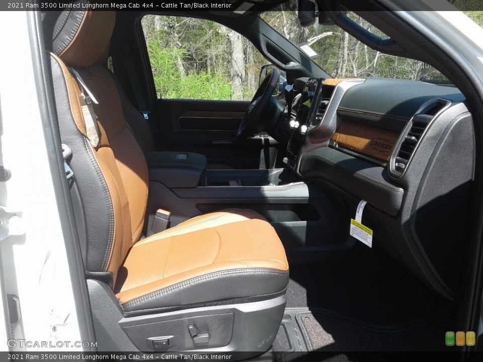 Cattle Tan/Black Interior Front Seat for the 2021 Ram 3500 Limited Longhorn Mega Cab 4x4 #141529373