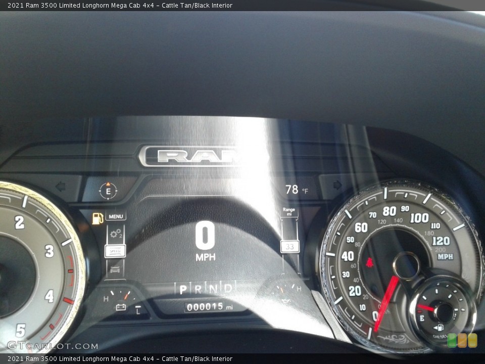 Cattle Tan/Black Interior Gauges for the 2021 Ram 3500 Limited Longhorn Mega Cab 4x4 #141529481