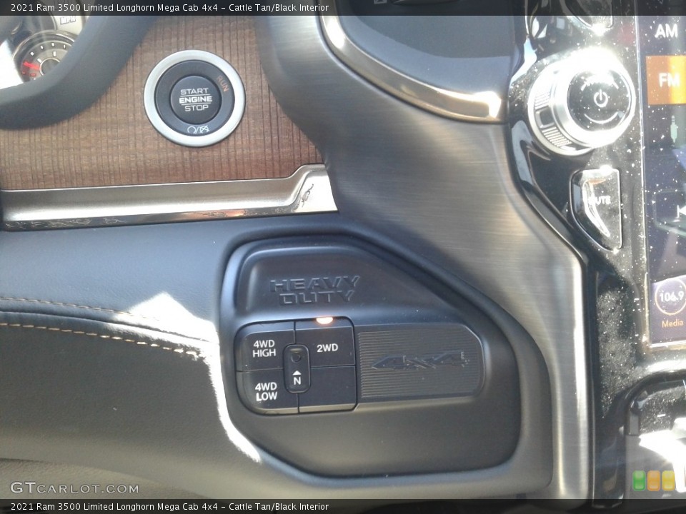 Cattle Tan/Black Interior Controls for the 2021 Ram 3500 Limited Longhorn Mega Cab 4x4 #141529505