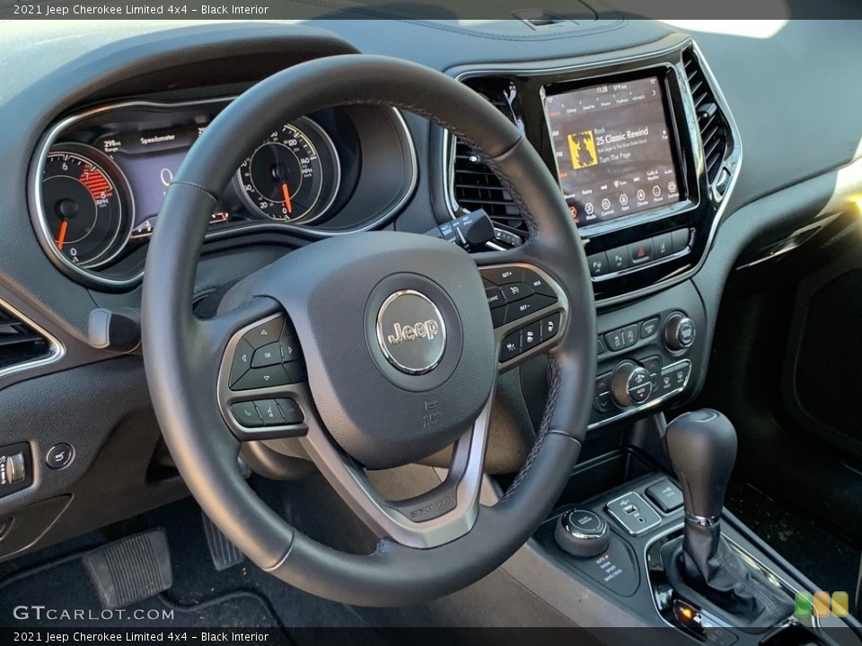 Black Interior Steering Wheel for the 2021 Jeep Cherokee Limited 4x4 #141534364
