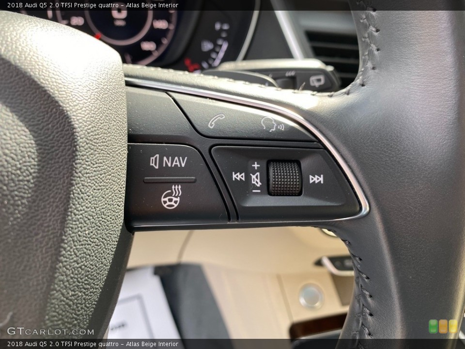 Atlas Beige Interior Steering Wheel for the 2018 Audi Q5 2.0 TFSI Prestige quattro #141535997