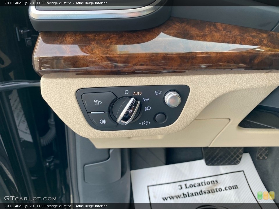 Atlas Beige Interior Controls for the 2018 Audi Q5 2.0 TFSI Prestige quattro #141536039