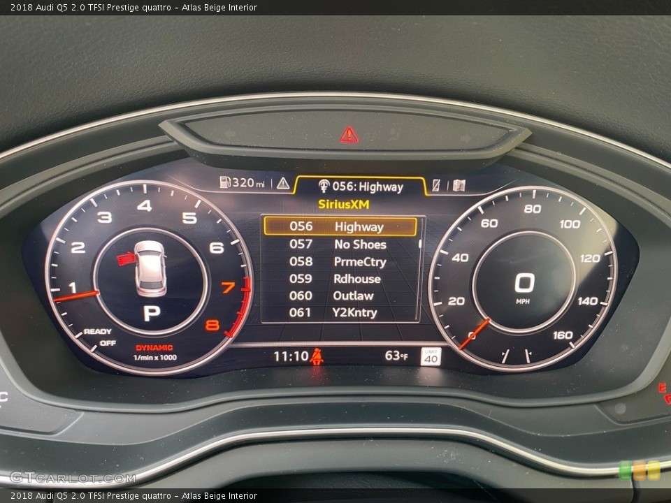 Atlas Beige Interior Gauges for the 2018 Audi Q5 2.0 TFSI Prestige quattro #141536054