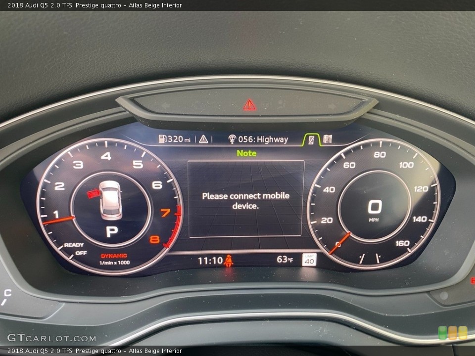 Atlas Beige Interior Gauges for the 2018 Audi Q5 2.0 TFSI Prestige quattro #141536066