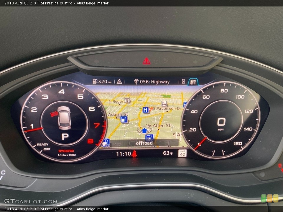 Atlas Beige Interior Gauges for the 2018 Audi Q5 2.0 TFSI Prestige quattro #141536081