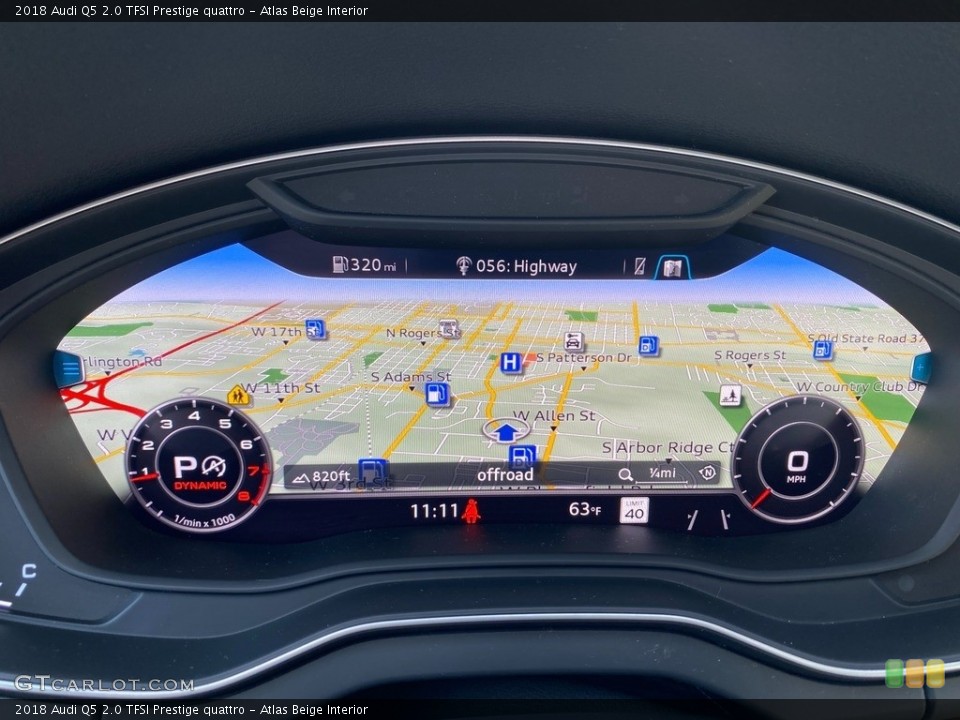 Atlas Beige Interior Navigation for the 2018 Audi Q5 2.0 TFSI Prestige quattro #141536096