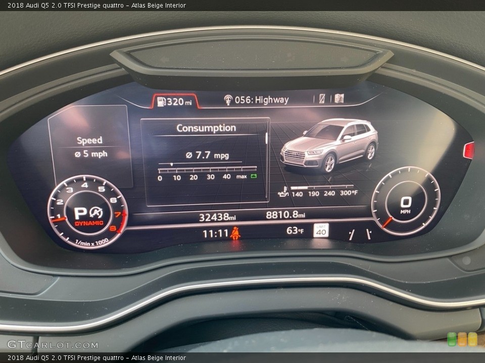 Atlas Beige Interior Controls for the 2018 Audi Q5 2.0 TFSI Prestige quattro #141536123