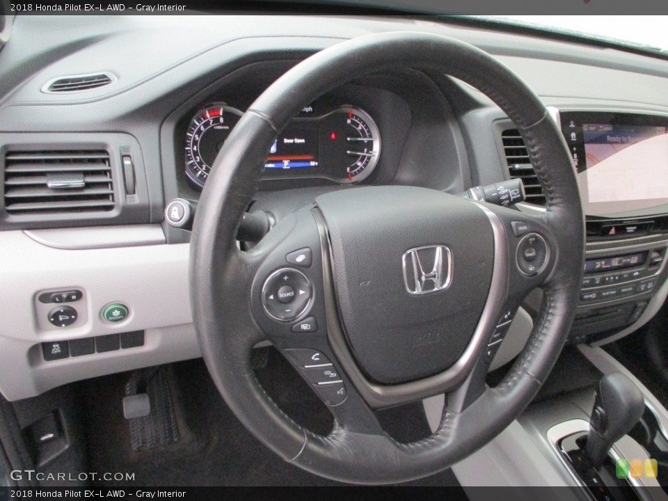 Gray Interior Steering Wheel for the 2018 Honda Pilot EX-L AWD #141542889