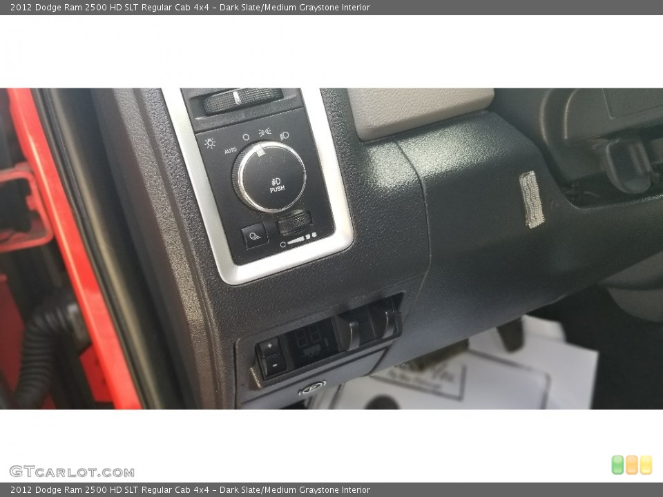 Dark Slate/Medium Graystone Interior Controls for the 2012 Dodge Ram 2500 HD SLT Regular Cab 4x4 #141543305