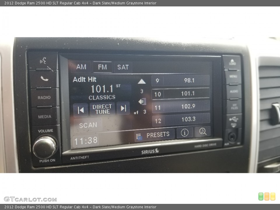 Dark Slate/Medium Graystone Interior Audio System for the 2012 Dodge Ram 2500 HD SLT Regular Cab 4x4 #141543369