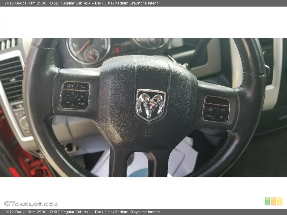 Dark Slate/Medium Graystone Interior Steering Wheel for the 2012 Dodge Ram 2500 HD SLT Regular Cab 4x4 #141543438