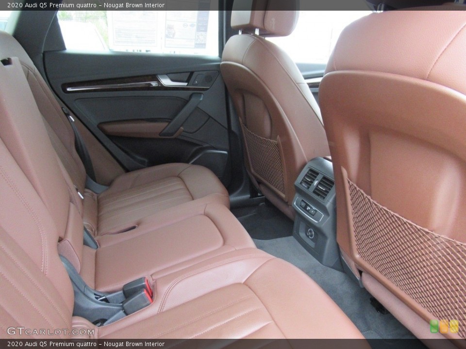 Nougat Brown Interior Rear Seat for the 2020 Audi Q5 Premium quattro #141548343
