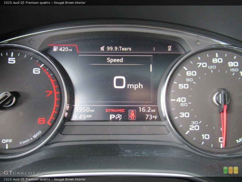 Nougat Brown Interior Gauges for the 2020 Audi Q5 Premium quattro #141548388
