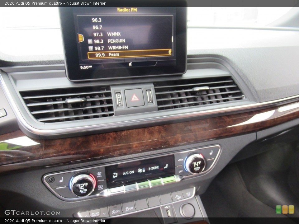 Nougat Brown Interior Controls for the 2020 Audi Q5 Premium quattro #141548400