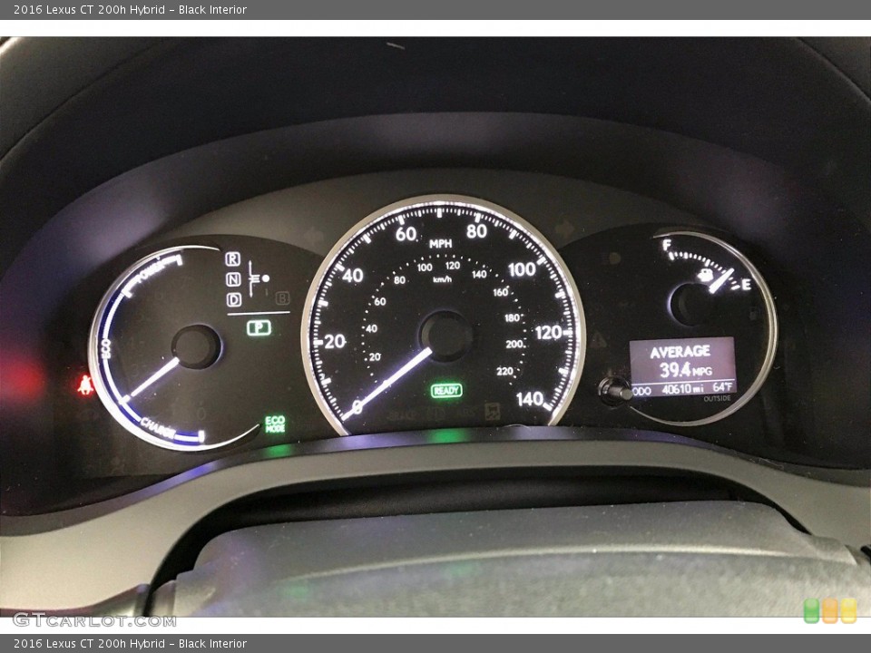 Black Interior Gauges for the 2016 Lexus CT 200h Hybrid #141550566