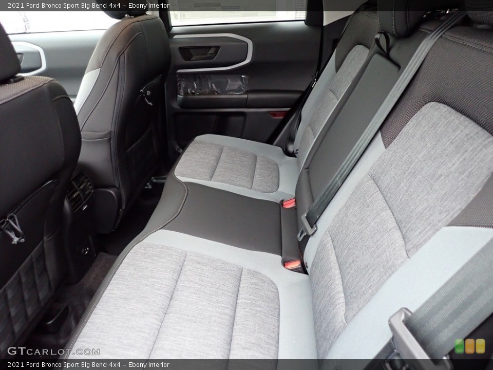 Ebony Interior Rear Seat for the 2021 Ford Bronco Sport Big Bend 4x4 #141552053