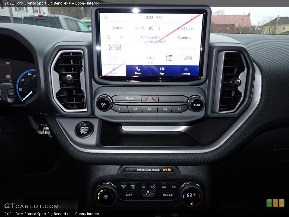 Ebony Interior Controls for the 2021 Ford Bronco Sport Big Bend 4x4 #141552273