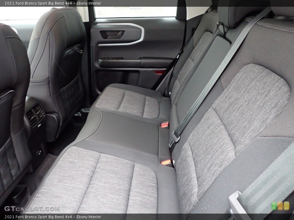 Ebony Interior Rear Seat for the 2021 Ford Bronco Sport Big Bend 4x4 #141552552