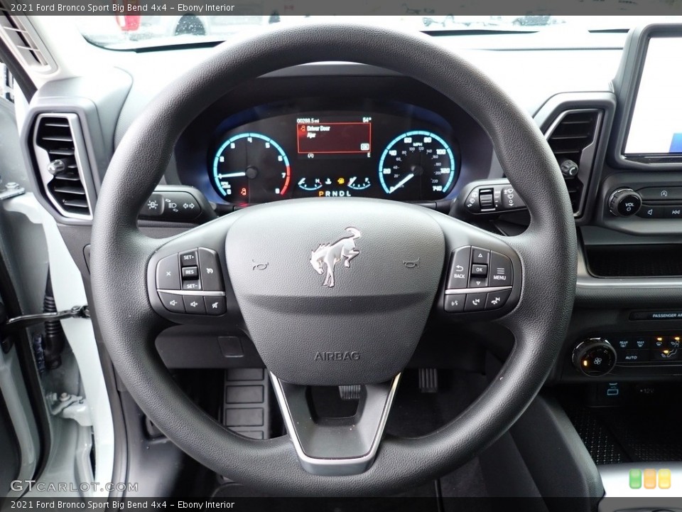 Ebony Interior Steering Wheel for the 2021 Ford Bronco Sport Big Bend 4x4 #141552699