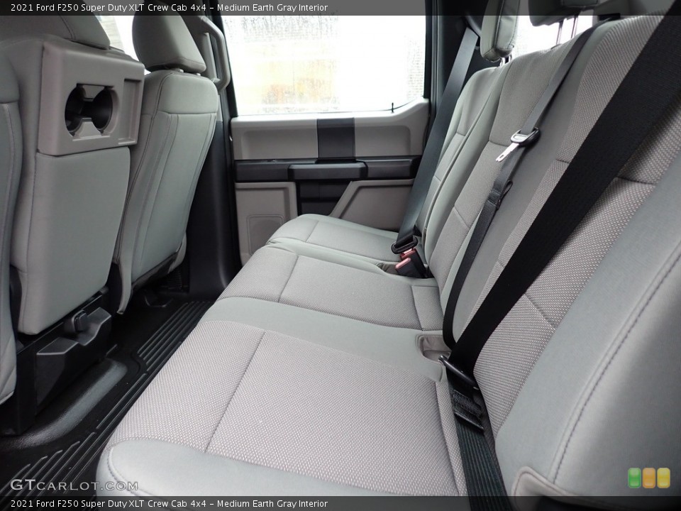 Medium Earth Gray Interior Rear Seat for the 2021 Ford F250 Super Duty XLT Crew Cab 4x4 #141553458