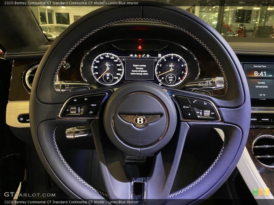 Linen/Blue Interior Steering Wheel for the 2020 Bentley Continental GT  #141558355