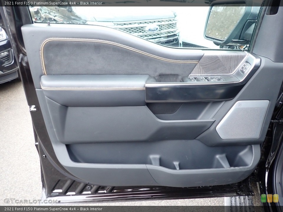 Black Interior Door Panel for the 2021 Ford F150 Platinum SuperCrew 4x4 #141558437