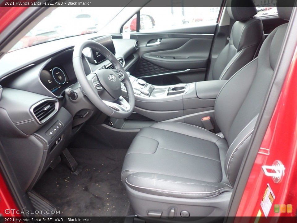 Black Interior Front Seat for the 2021 Hyundai Santa Fe SEL AWD #141559815