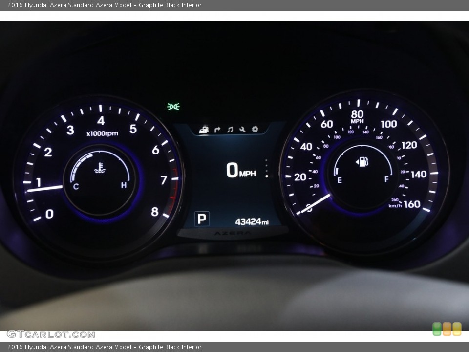 Graphite Black Interior Gauges for the 2016 Hyundai Azera  #141560154