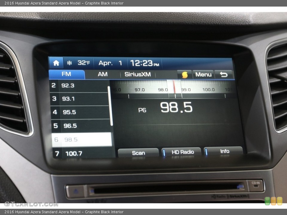 Graphite Black Interior Audio System for the 2016 Hyundai Azera  #141560199