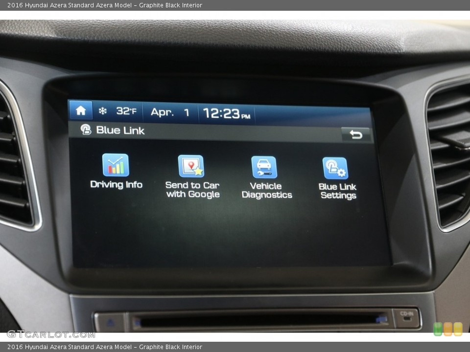 Graphite Black Interior Controls for the 2016 Hyundai Azera  #141560232