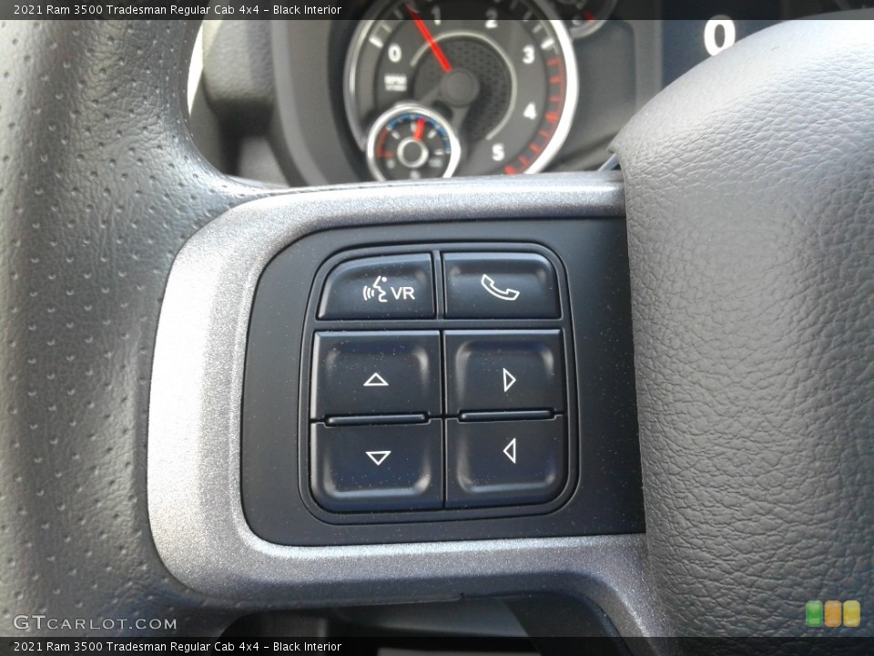 Black Interior Steering Wheel for the 2021 Ram 3500 Tradesman Regular Cab 4x4 #141561705