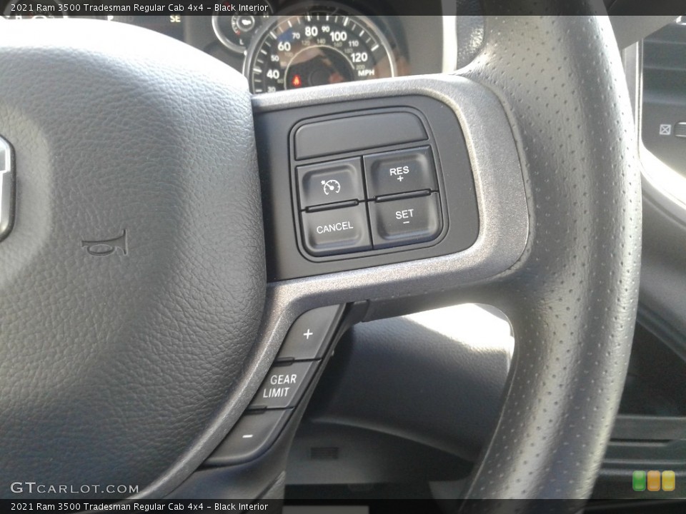 Black Interior Steering Wheel for the 2021 Ram 3500 Tradesman Regular Cab 4x4 #141561717