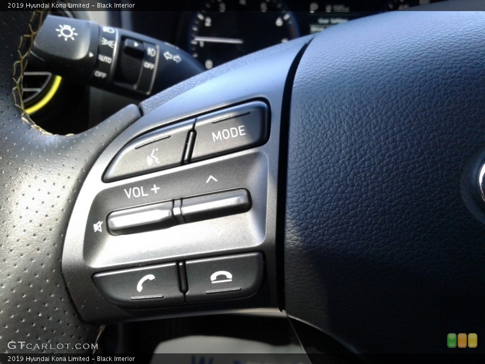 Black Interior Steering Wheel for the 2019 Hyundai Kona Limited #141564332