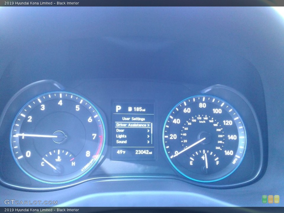 Black Interior Gauges for the 2019 Hyundai Kona Limited #141564380